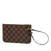 ルイ ヴィトン ダミエ ネヴァーフルPM 付属 ポーチ ブラウン PVC レザー レディース LOUIS VUITTON 【中古】